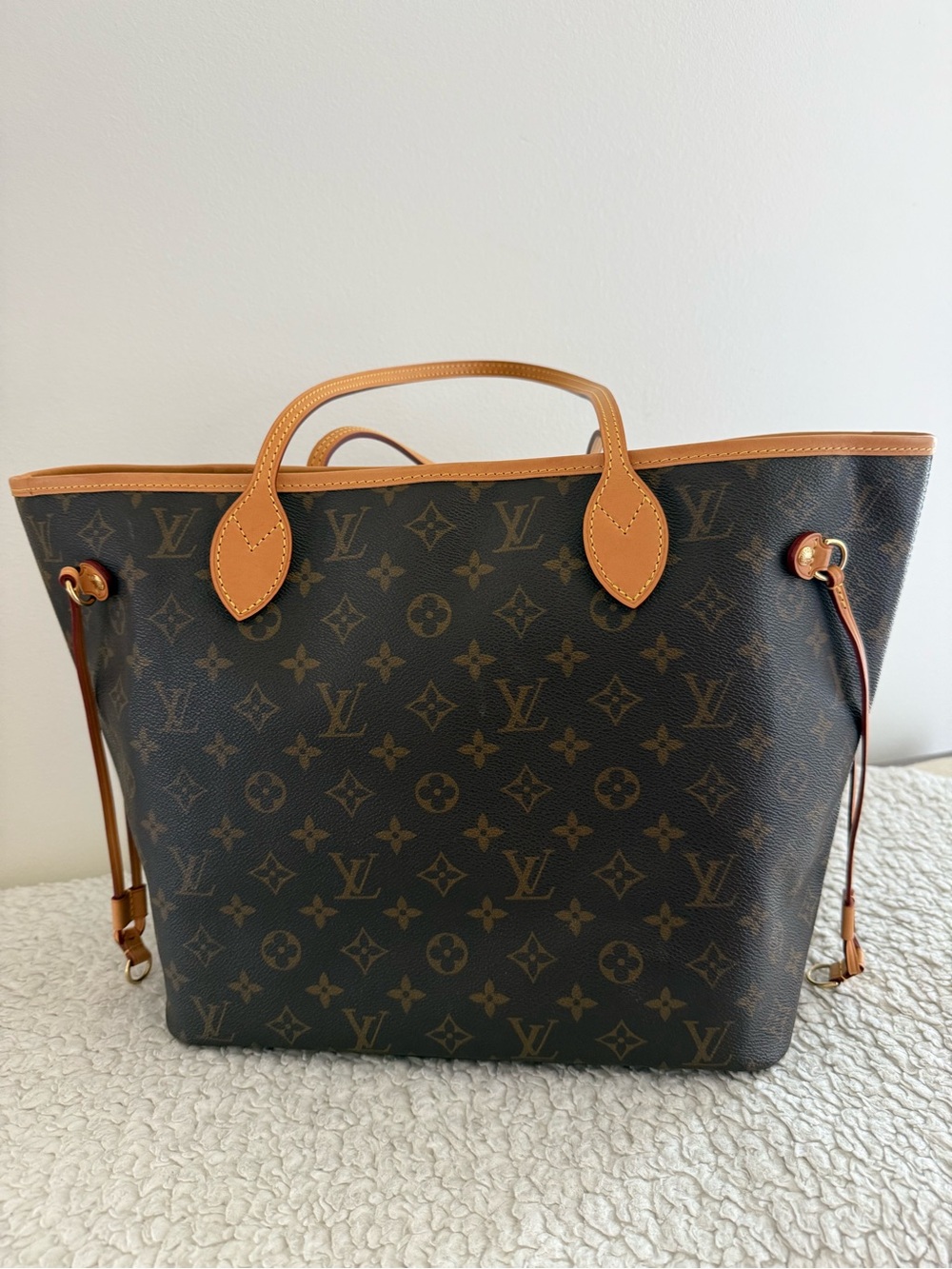 Louis Vuitton Monogram Tote in Brown with Tan Trim
